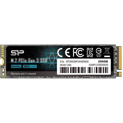 Silicon Power A60 M.2 2280 256GB Max2200/1600 MB (256 GB, M.2, M.2 2280), SSD Silicon Power A60 M.2 2280 256GB Max2200/1600 MB (256 GB, M.2, M.2 2280), SSD
