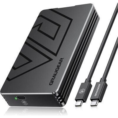 Graugear externes M.2-SSD-Gehäuse mit PCIe 4.0 USB-C (M.2), Festplattengehäuse, Schwarz Graugear externes M.2-SSD-Gehäuse mit PCIe 4.0 USB-C (M.2), Festplattengehäuse, Schwarz