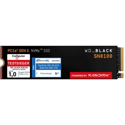 SanDisk WD BLACK SN8100 SED ATA (4000 GB, M.2 2280), SSD SanDisk WD BLACK SN8100 SED ATA (4000 GB, M.2 2280), SSD