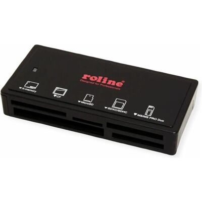 Roline USB3.2 Gen1 Multi CardReader (USB 3.0, USB-C 3.2 Gen 1), Speicherkartenlesegerät, Schwarz Roline USB3.2 Gen1 Multi CardReader (USB 3.0, USB-C 3.2 Gen 1), Speicherkartenlesegerät, Schwarz