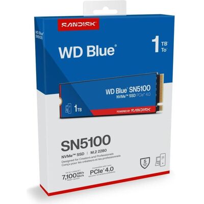 WD Blue SN5100 powered by SANDISK - Retail (1000 GB, M.2 2280), SSD WD Blue SN5100 powered by SANDISK - Retail (1000 GB, M.2 2280), SSD