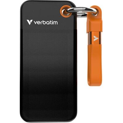 Verbatim SSD 128GB Pocket SSD USB 3.2 Gen 2 Black/Orange (0.13 TB), Externe SSD, Orange, Schwarz Verbatim SSD 128GB Pocket SSD USB 3.2 Gen 2 Black/Orange (0.13 TB), Externe SSD, Orange, Schwarz