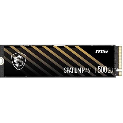 MSI SSD 500GB M.2 Gen4 Spatium M461 PCIe 4.0 4700/1700 QLC (500 GB, M.2), SSD MSI SSD 500GB M.2 Gen4 Spatium M461 PCIe 4.0 4700/1700 QLC (500 GB, M.2), SSD