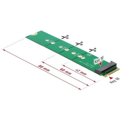 Delock Adapter M.2 Key M Stecker zu M.2 Key M Slot, SSD + Festplatte Zubehör Delock Adapter M.2 Key M Stecker zu M.2 Key M Slot, SSD + Festplatte Zubehör