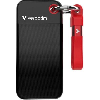 Verbatim SSD 128GB Pocket SSD USB 3.2 Gen 2 Black/Red (0.13 TB), Externe SSD, Rot, Schwarz Verbatim SSD 128GB Pocket SSD USB 3.2 Gen 2 Black/Red (0.13 TB), Externe SSD, Rot, Schwarz