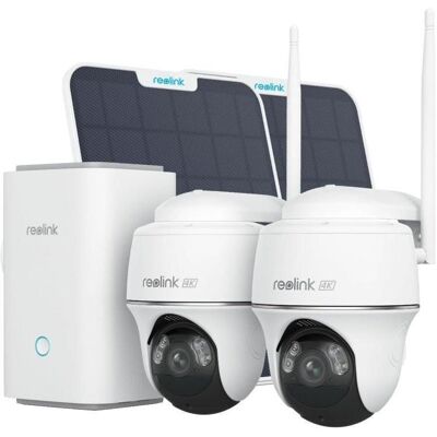Reolink Hub mit 2x Argus PT Ultra 2x Solar Panel 4K (3840 x 2160 Pixels), Netzwerkkamera, Weiss Reolink Hub mit 2x Argus PT Ultra 2x Solar Panel 4K (3840 x 2160 Pixels), Netzwerkkamera, Weiss
