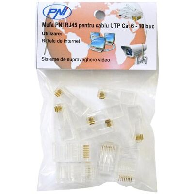 PNI RJ45 Stecker für UTP Cat6 Kabelset 10 Stk PNI RJ45 Stecker für UTP Cat6 Kabelset 10 Stk