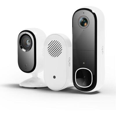 Arlo Bundle Essential 2K Indoor 1-cam + ESSENTIAL 2 Video Doorbell 2K With Chime V2 BNDL (1920 x 1080 Pixels), Netzwerkkamera Arlo Bundle Essential 2K Indoor 1-cam + ESSENTIAL 2 Video Doorbell 2K With Chime V2 BNDL (1920 x 1080 Pixels), Netzwerkkamera