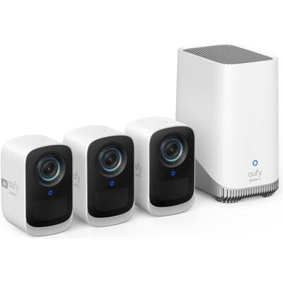 eufy eufyCam S300 (eufyCam 3C) 3-Cam Kit, Netzwerkkamera, Weiss eufy eufyCam S300 (eufyCam 3C) 3-Cam Kit, Netzwerkkamera, Weiss