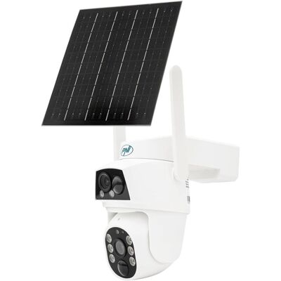 PNI IP894 GSM 4G PTZ videobewakingscamera dubbele lens 2MP 2MP 55W zonnepaneel 8000mAh blokbatterij, Netzwerkkamera, Weiss, Schwarz PNI IP894 GSM 4G PTZ videobewakingscamera dubbele lens 2MP 2MP 55W zonnepaneel 8000mAh blokbatterij, Netzwerkkamera, Weiss, Schwarz