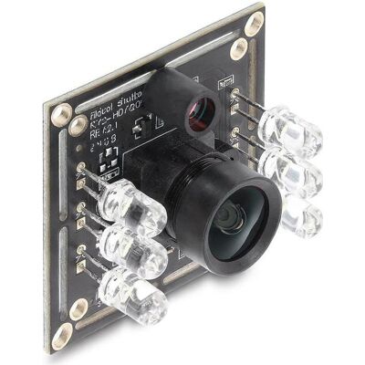 Delock USB 2.0 Kameramodul mit Global Shutter schwarz / weiss 0,92 Megapixel 65° 6 IR LED V6 Fixfokus (1280 x 720 Pixels), Netzwerkkamera, Weiss, Schwarz Delock USB 2.0 Kameramodul mit Global Shutter schwarz / weiss 0,92 Megapixel 65° 6 IR LED V6 Fixfokus (1280 x 720 Pixels), Netzwerkkamera, Weiss, Schwarz
