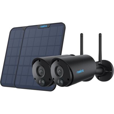 Reolink 2x B320-B Battery-WiFi + 2x Solarpanel schwarz, Netzwerkkamera, Schwarz Reolink 2x B320-B Battery-WiFi + 2x Solarpanel schwarz, Netzwerkkamera, Schwarz