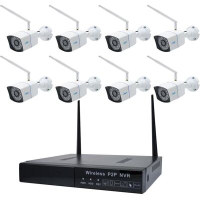 PNI Paket Videoüberwachungspaket House WiFi550 NVR und 8 drahtlose Kameras, 1,0 MP (1280 x 720 Pixels), Netzwerkkamera, Weiss, Schwarz PNI Paket Videoüberwachungspaket House WiFi550 NVR und 8 drahtlose Kameras, 1,0 MP (1280 x 720 Pixels), Netzwerkkamera, Weiss, Schwarz