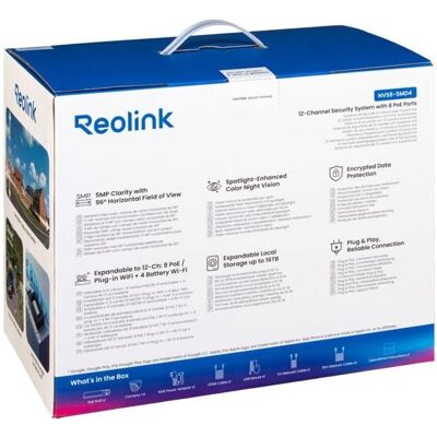 Reolink NVS8-5MD4 V2 (2560 x 1920 Pixels), Netzwerkkamera, Weiss, Schwarz Reolink NVS8-5MD4 V2 (2560 x 1920 Pixels), Netzwerkkamera, Weiss, Schwarz