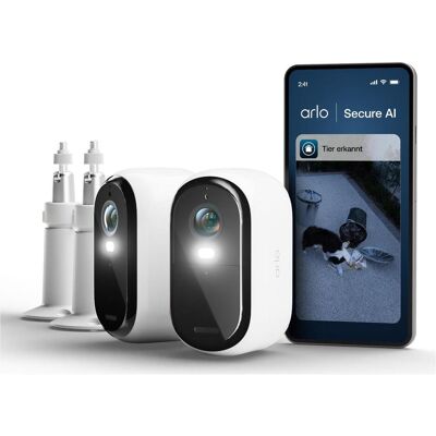 Arlo Essential 3 2er Set + 2x Mounts (1920 x 1080 Pixels), Netzwerkkamera, Weiss, Schwarz Arlo Essential 3 2er Set + 2x Mounts (1920 x 1080 Pixels), Netzwerkkamera, Weiss, Schwarz