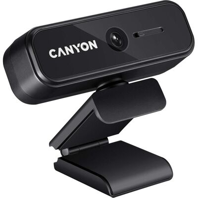 Canyon C2N 1080P full HD 2.0Mega fixed focus webcam with USB2.0 connector, 360 degree rotary view sc (2 Mpx), Webcam, Schwarz Canyon C2N 1080P full HD 2.0Mega fixed focus webcam with USB2.0 connector, 360 degree rotary view sc (2 Mpx), Webcam, Schwarz