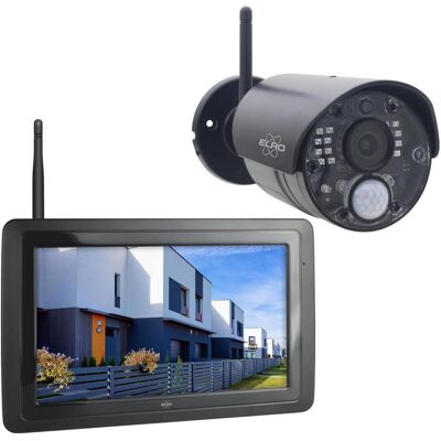 Elro CZ40RIPS Draadloze Full HD Beveiligingscamera Set 1080p Full HD Bewakingscamera met 7 scherm & App (1920 x 1080 Pixels), Netzwerkkamera, Schwarz Elro CZ40RIPS Draadloze Full HD Beveiligingscamera Set 1080p Full HD Bewakingscamera met 7 scherm & App (1920 x 1080 Pixels), Netzwerkkamera, Schwarz