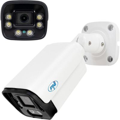 PNI IP125 Videoüberwachungskamera mit IP, 5 MP, H.265, ONVIF, Aussen- und Innen-IP66, Personenerkennu, Netzwerkkamera, Weiss, Schwarz PNI IP125 Videoüberwachungskamera mit IP, 5 MP, H.265, ONVIF, Aussen- und Innen-IP66, Personenerkennu, Netzwerkkamera, Weiss, Schwarz