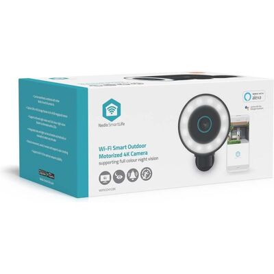 Nedis SmartLife Aussenkamera Wi-Fi Spotlight 4K / 3840x2160 IP65 Cloud Storage (optional) / (3840 x 2160 Pixels), Netzwerkkamera, Schwarz Nedis SmartLife Aussenkamera Wi-Fi Spotlight 4K / 3840x2160 IP65 Cloud Storage (optional) / (3840 x 2160 Pixels), Netzwerkkamera, Schwarz