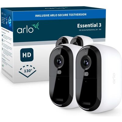 Arlo Essential 3 2er Set (1920 x 1080 Pixels), Netzwerkkamera, Weiss Arlo Essential 3 2er Set (1920 x 1080 Pixels), Netzwerkkamera, Weiss