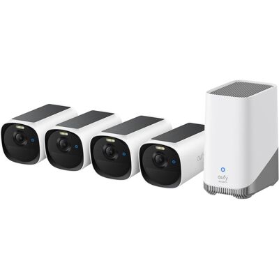 eufy E40 4er-Pack inkl. HomeBase S380 (2560 x 1440 Pixels), Netzwerkkamera, Schwarz, Weiss eufy E40 4er-Pack inkl. HomeBase S380 (2560 x 1440 Pixels), Netzwerkkamera, Schwarz, Weiss