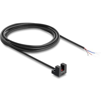Delock, Bewegungsmelder, Gabellichtschranke 5 mm Typ L mit 4 x offenen Kabelenden NPN L/D umschaltbar 2 m (91866) Delock, Bewegungsmelder, Gabellichtschranke 5 mm Typ L mit 4 x offenen Kabelenden NPN L/D umschaltbar 2 m (91866)