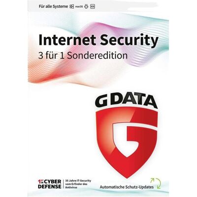G Data InternetSecurity 3 für 1 Box für Mac OS & Windows & Android & iOS G Data InternetSecurity 3 für 1 Box für Mac OS & Windows & Android & iOS