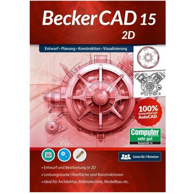Markt + Technik BeckerCAD 15 - 2D Download Code für Windows Markt + Technik BeckerCAD 15 - 2D Download Code für Windows