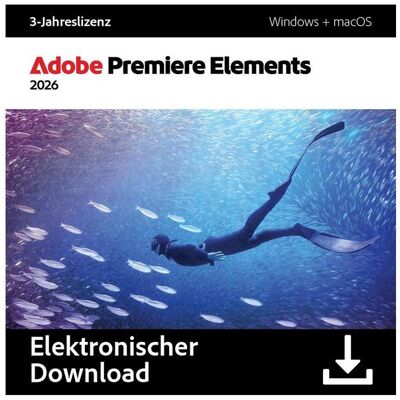 Adobe Premiere Elements 2026 für Mac OS & Windows Adobe Premiere Elements 2026 für Mac OS & Windows
