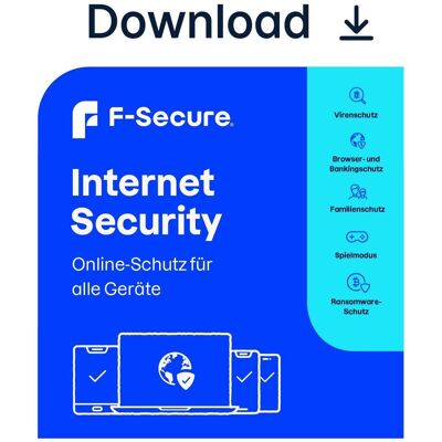 F-Secure Internet Security für alle Geräte (ehem. SAFE) 1 Jahr/5 Geräte Download für Android & iOS & Windows & Mac OS F-Secure Internet Security für alle Geräte (ehem. SAFE) 1 Jahr/5 Geräte Download für Android & iOS & Windows & Mac OS