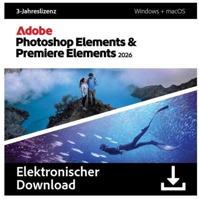 Adobe Photoshop & Premiere Elements 2026 für Mac OS & Windows Adobe Photoshop & Premiere Elements 2026 für Mac OS & Windows