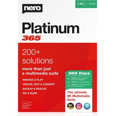 Ahead Nero Platinum 365 für Windows & Android & iOS Ahead Nero Platinum 365 für Windows & Android & iOS