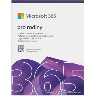 Microsoft 365 Family FY25H2 Mac/Win, 1 Year, CZ für Android & iOS & Mac OS & Windows Microsoft 365 Family FY25H2 Mac/Win, 1 Year, CZ für Android & iOS & Mac OS & Windows