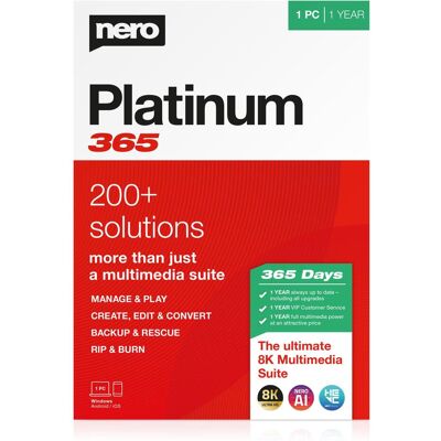 Ahead Nero Platinum 365 für Windows & Android & iOS Ahead Nero Platinum 365 für Windows & Android & iOS