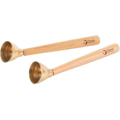 Classic World Handglocke aus Holz, 2 Stück., Perkussion, Mehrfarbig Classic World Handglocke aus Holz, 2 Stück., Perkussion, Mehrfarbig