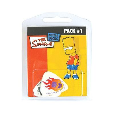 Grover Allman GA Picks The Simpsons 5 Pack #1 (0.80 mm), Plektrum, Mehrfarbig Grover Allman GA Picks The Simpsons 5 Pack #1 (0.80 mm), Plektrum, Mehrfarbig