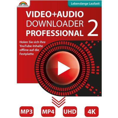Markt + Technik Video und Audio Downloader PRO 2 Download Code für Windows Markt + Technik Video und Audio Downloader PRO 2 Download Code für Windows