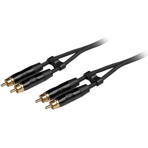 Fuj Tek 2 x RCA Male to RCA Male Audio Cable, 1 m, black (1 m, Cinch Kabel), Audiokabel Fuj Tek 2 x RCA Male to RCA Male Audio Cable, 1 m, black (1 m, Cinch Kabel), Audiokabel
