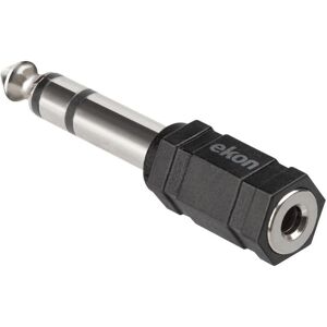 Ekon Audio adapter with 3.5mm female jack and 6.3mm male jack connectors (Klinkenadapter), Audio Adapter, Schwarz Ekon Audio adapter with 3.5mm female jack and 6.3mm male jack connectors (Klinkenadapter), Audio Adapter, Schwarz