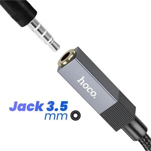 Hoco Cable Adapter AUX USB A (male) to Jack 3,5 mm (female) UPA32D black (Klinkenadapter), Audio Adapter, Schwarz, Grau Hoco Cable Adapter AUX USB A (male) to Jack 3,5 mm (female) UPA32D black (Klinkenadapter), Audio Adapter, Schwarz, Grau