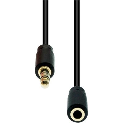 ProXtend Mini-Jack 4-Pin Slim Extension Cable Black 1.5M (1.50 m), Audiokabel ProXtend Mini-Jack 4-Pin Slim Extension Cable Black 1.5M (1.50 m), Audiokabel