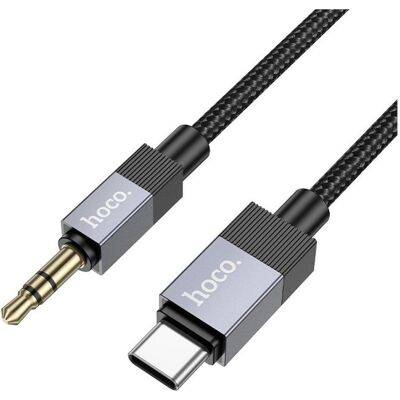 Hoco Cable Cable AUX Jack 3,5 mm (male) to USB C (male) 1 m UPA32B black (1 m, AUX Kabel), Audiokabel Hoco Cable Cable AUX Jack 3,5 mm (male) to USB C (male) 1 m UPA32B black (1 m, AUX Kabel), Audiokabel