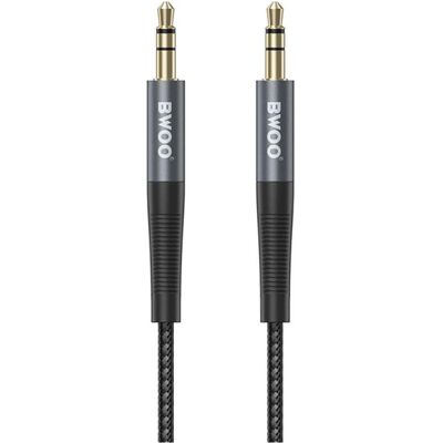 Bwoo Aux-Kabel mit Nylongeflecht und Aluminiumlegierung BO-AUX064 3,5 mm auf 3,5 mm (AUX Kabel), Audiokabel Bwoo Aux-Kabel mit Nylongeflecht und Aluminiumlegierung BO-AUX064 3,5 mm auf 3,5 mm (AUX Kabel), Audiokabel
