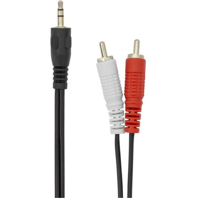 Sbox 3.5mm M.->2 X RCA M, 2M 3.5-2RCA-M/M-2 (2 m, Cinch Kabel), Audiokabel Sbox 3.5mm M.->2 X RCA M, 2M 3.5-2RCA-M/M-2 (2 m, Cinch Kabel), Audiokabel