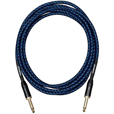 Cascha Professional Line Gitarrenkabel – gerade – Tweed-Blau – 3 m (3 m), Audiokabel Cascha Professional Line Gitarrenkabel – gerade – Tweed-Blau – 3 m (3 m), Audiokabel