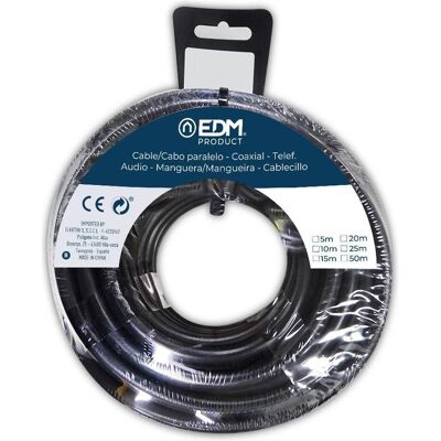 EDM 28053 Schwarzes 2 x 1,5 mm Flachkabel - Audio EDM 28053 Schwarzes 2 x 1,5 mm Flachkabel - Audio