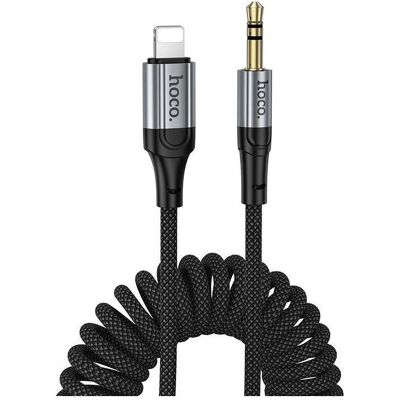 Hoco Cable Cable AUX Jack 3,5 mm to Lightning 1,5 m UPA33A black (1.50 m, AUX Kabel), Audiokabel Hoco Cable Cable AUX Jack 3,5 mm to Lightning 1,5 m UPA33A black (1.50 m, AUX Kabel), Audiokabel