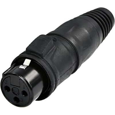 Rean RCX3F-Z-001-1 XLR-Steckverbinder Buchse, gerade Polzahl (num): 3 1 St., Audio Stecker, Schwarz Rean RCX3F-Z-001-1 XLR-Steckverbinder Buchse, gerade Polzahl (num): 3 1 St., Audio Stecker, Schwarz