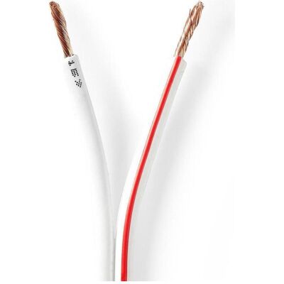 Nedis Lautsprecherkabel 2x 2.50 mm² CCA 100.0 m rund PVC Weiss - Verlängerungsk (100 m), Lautsprecherkabel, Weiss Nedis Lautsprecherkabel 2x 2.50 mm² CCA 100.0 m rund PVC Weiss - Verlängerungsk (100 m), Lautsprecherkabel, Weiss