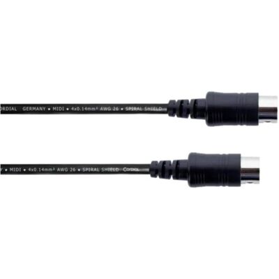 Cordial MIDI Verbindungskabel (1x MIDI-Male - 1x MIDI-Male) 3 m Schwarz (3 m, MIDI Kabel), Audiokabel Cordial MIDI Verbindungskabel (1x MIDI-Male - 1x MIDI-Male) 3 m Schwarz (3 m, MIDI Kabel), Audiokabel